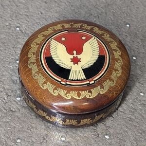 Coat of Arms of Udurtia Russian Federation Flag Round Trinket Box